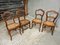 Antique Dining Chairs in Walnut with Webbing, 1890s, Set of 4 2