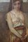 Artiste de l'école italienne, The Tambourine Girl, années 1700, huile sur panneau, encadrée 6