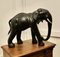 Maquette d'Éléphant Taureau Arts and Crafts en Cuir, 1930s 14