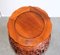 Hand Carved Round Teak Top Plant Stand 7