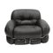 Italian Model Okay Lounge Chairs in Black Leather and Steel by Adriano Piazzesi, Set of 2, Image 2