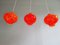 Suspensions Vintage Scandinaves en Opaline Orange par Hans-Agne Jakobsson, 1960s, Set de 3 4