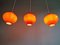 Suspensions Vintage Scandinaves en Opaline Orange par Hans-Agne Jakobsson, 1960s, Set de 3 5