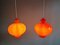 Suspensions Vintage Scandinaves en Opaline Orange par Hans-Agne Jakobsson, 1960s, Set de 3 25