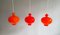 Vintage Scandinavian Suspensions in Orange Opaline by Hans-Agne Jakobsson, 1960s, Set of 3, Image 26