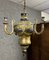Lámpara de araña vintage con farol dorado, Imagen 4