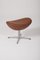 Leather Egg Lounge Chair and Footstool by Arne Jacobsen, Set of 2, Image 9
