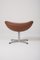 Leather Egg Lounge Chair and Footstool by Arne Jacobsen, Set of 2, Image 10