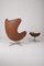 Leather Egg Lounge Chair and Footstool by Arne Jacobsen, Set of 2, Image 4