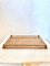 Mid-Century Rattan Acrylic Glass Tray with Brass Handles, 1970s, Image 5