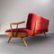 Raspberry-Red Daybed, 1950s 5