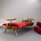 Raspberry-Red Daybed, 1950s 6