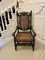 Large Antique Victorian Carved Oak Throne Chair, 1880 1