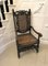 Large Antique Victorian Carved Oak Throne Chair, 1880, Image 11
