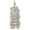 Mid-Century Modern Frosted Murano Glass Chandelier attributed to Mazzega, 1970s, Image 1