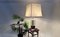 Lámpara de mesa italiana grande de latón y vidrio acrílico con luz integrada al estilo de Romeo Rega, años 70, Imagen 6