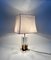 Lámpara de mesa italiana grande de latón y vidrio acrílico con luz integrada al estilo de Romeo Rega, años 70, Imagen 2