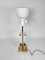 Large Italian Brass and Acrylic Glass Table Lamp with Integrated Light, 1970s 14