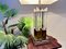 Large Italian Brass and Acrylic Glass Table Lamp with Integrated Light, 1970s, Image 7