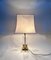 Lámpara de mesa italiana grande de latón y vidrio acrílico con luz integrada al estilo de Romeo Rega, años 70, Imagen 12