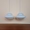 Danish Opaline Glass Pendant Lamps from Holmegaard, 1960s, Set of 2, Image 1