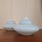 Danish Opaline Glass Pendant Lamps from Holmegaard, 1960s, Set of 2 3