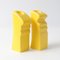 Portacandele postmoderni in ceramica gialla di ASA, anni '80, set di 2, Immagine 6