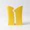 Postmoderne Gelbe Keramik Kerzenhalter von ASA, 1980er, 2er Set 1