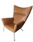 Modell CH445 Flügelsessel aus Nussholz & Leder von Hans J. Wegner, 1960er 2