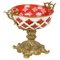 Bohemian Opaline Overlay and Gilt Bronze Bowl, 19th Century, Image 1