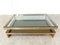 2-Tier 23 Karat Gold and Glass Coffee Table from Belgochrom, 1970s 6