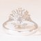 Vintage 18k White Gold Diamond Snowflake Ring, 1970s, Image 5