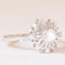 Vintage 18k White Gold Diamond Snowflake Ring, 1970s, Image 7
