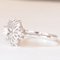 Vintage 18k White Gold Diamond Snowflake Ring, 1970s, Image 3