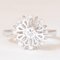 Vintage 18k White Gold Diamond Snowflake Ring, 1970s 1