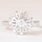 Vintage 18k White Gold Diamond Snowflake Ring, 1970s, Image 1