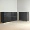 Brutalist Black Cabinets with Graphic Door Panels, 1970s, Set of 2 12