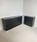 Brutalist Black Cabinets with Graphic Door Panels, 1970s, Set of 2 13