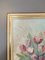 Tulips in Pastel Still Life, Oil Painting, Framed 6