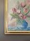 Tulips in Pastel Still Life, Oil Painting, Framed 7