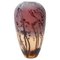 Acid Etched Purple Cameo Glass Baluster Vase 1