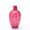 Bohemian Gilt Enamelled Cranberry Glass Vase with Floral Pattern, Image 2