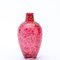 Bohemian Gilt Enamelled Cranberry Glass Vase with Floral Pattern, Image 4