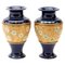 Enamelled Stoneware Vases from Doulton Lambeth, 19th Century, Set of 2 1