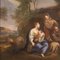 Artiste Italien, Paysage avec Scène de Famille, 1760, Huile sur Toile 4