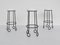 French Iron Bar Stools attributed to Jean Royère, 2000s, Set of 3 2