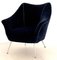 Mid-Century Italian Armchair with Brass Legs in Velvet, 1970s 12