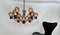 Large Italian Chromed 3d-Grid-Structure Chandelier with 12 Smoked Glass Domes, 1960s 9