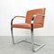 Vintage Cognaq Leather Armchair with Armrests from Knoll Inc. / Knoll International, 1980s, Image 1