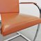 Poltrona Cognaq vintage in pelle con braccioli di Knoll Inc./Knoll International, anni '80, Immagine 10